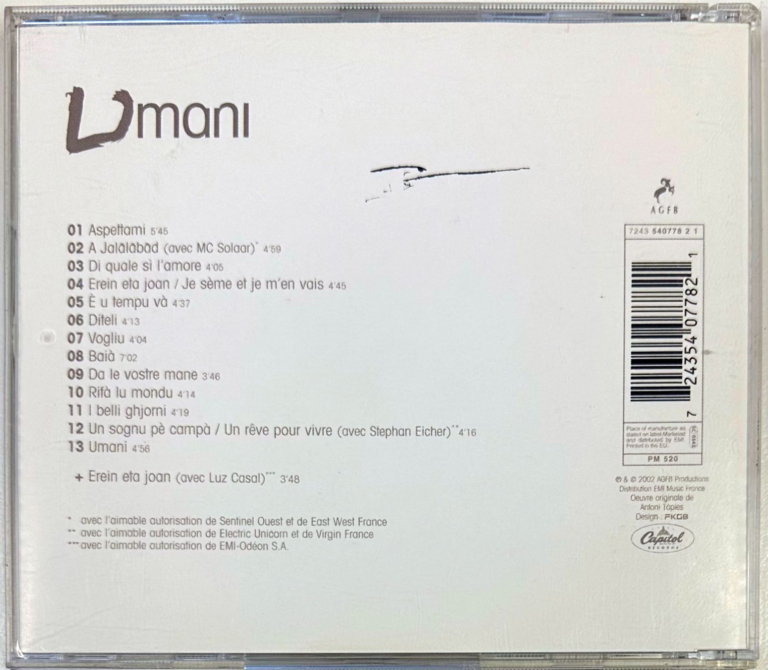 CDs: I Muvrini – Umani – Gebraucht aus Martigny von jereq 1