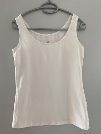 Weisses Tanktop Grösse M Sommer Top Damen Shirt