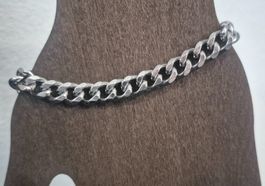 Bracciale catena maglia grumetta acciaio lucido