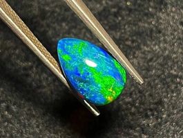1.50 kts Feuer Opal Regenbogen Pear Cabochon Opale Ethiopie