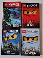 4 LEGO Ninjago Bücher mit Quiz und Lösungen