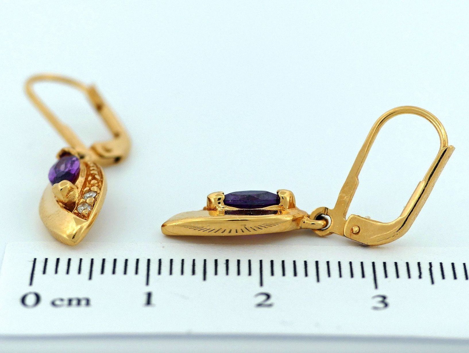 Orecchini pendenti & Orecchini a lobo: Ohrhänger mit Amethysten – Usato da Matten b. Interlaken venduto da kero71 5