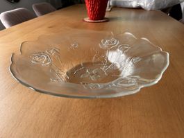 Saladier/ plateau en verre fabriqué en France