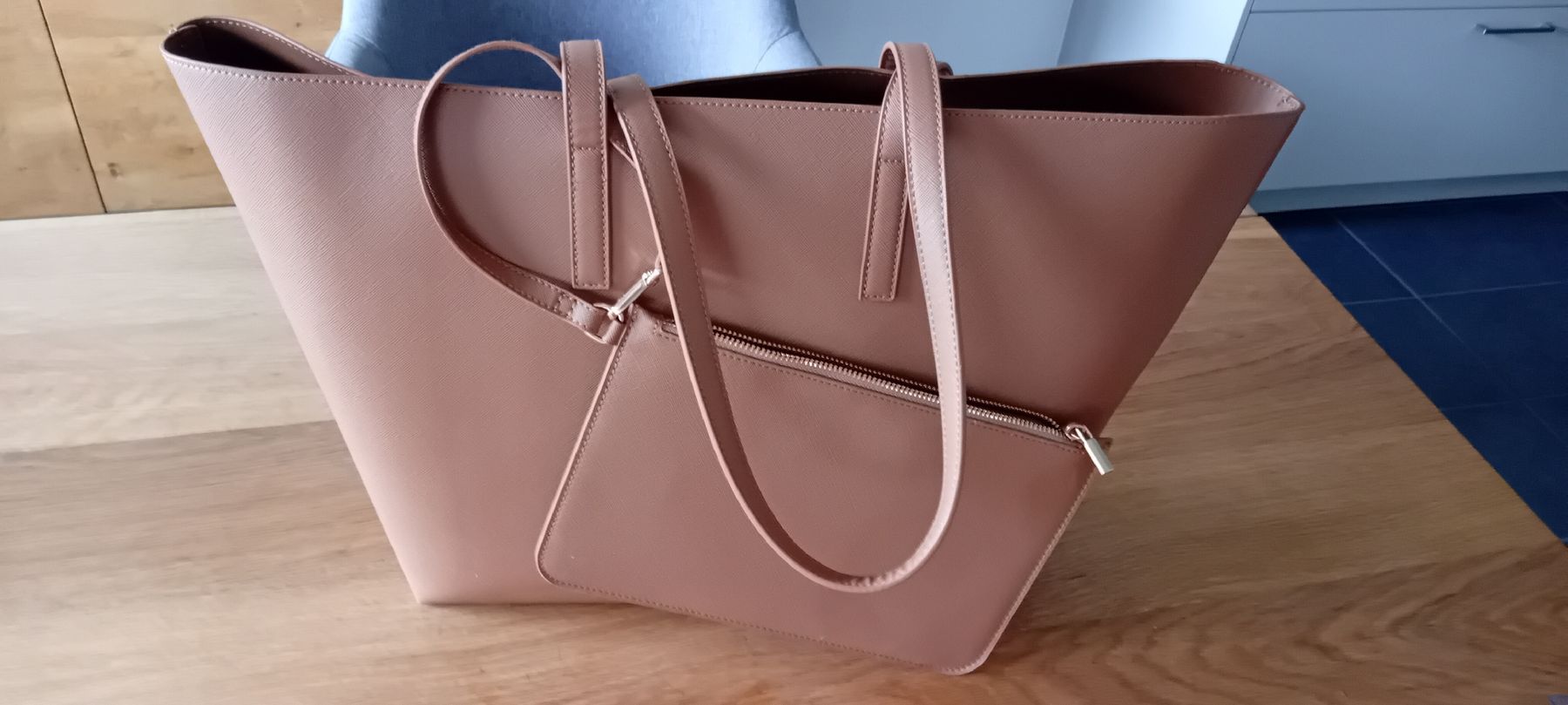 Manor Borse da donna: Grosse PU Ledertasche Manor hellbraun Shopping Bag  – Nuovo (secondo la descrizione) da Burgdorf venduto da carodesign1