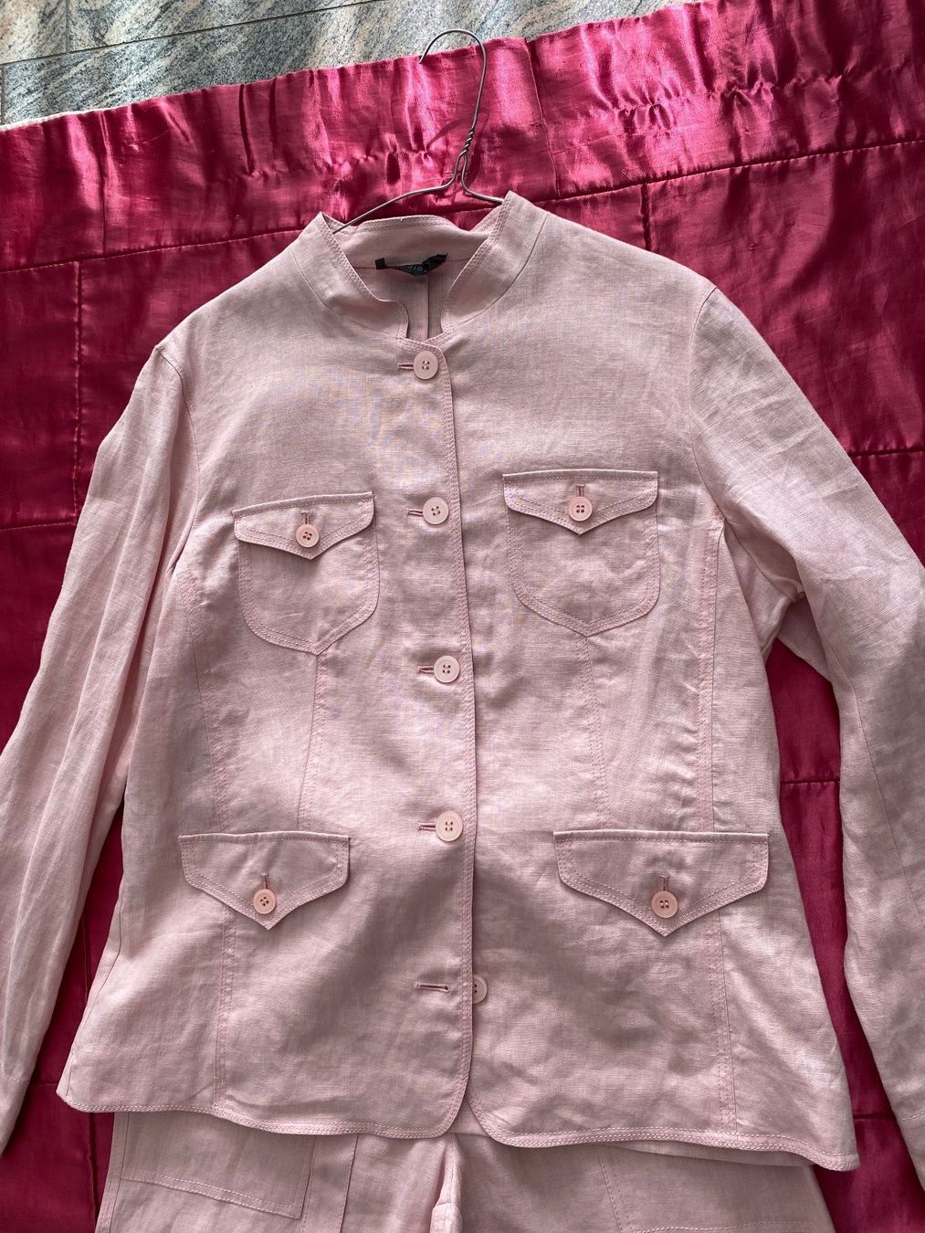 Completi & Tailleur: Extravaganter MODISSA 100% LEINEN-Hosen-2-Teiler, rosa – Nuovo (secondo la descrizione) da Winkel venduto da ferrari2022 1