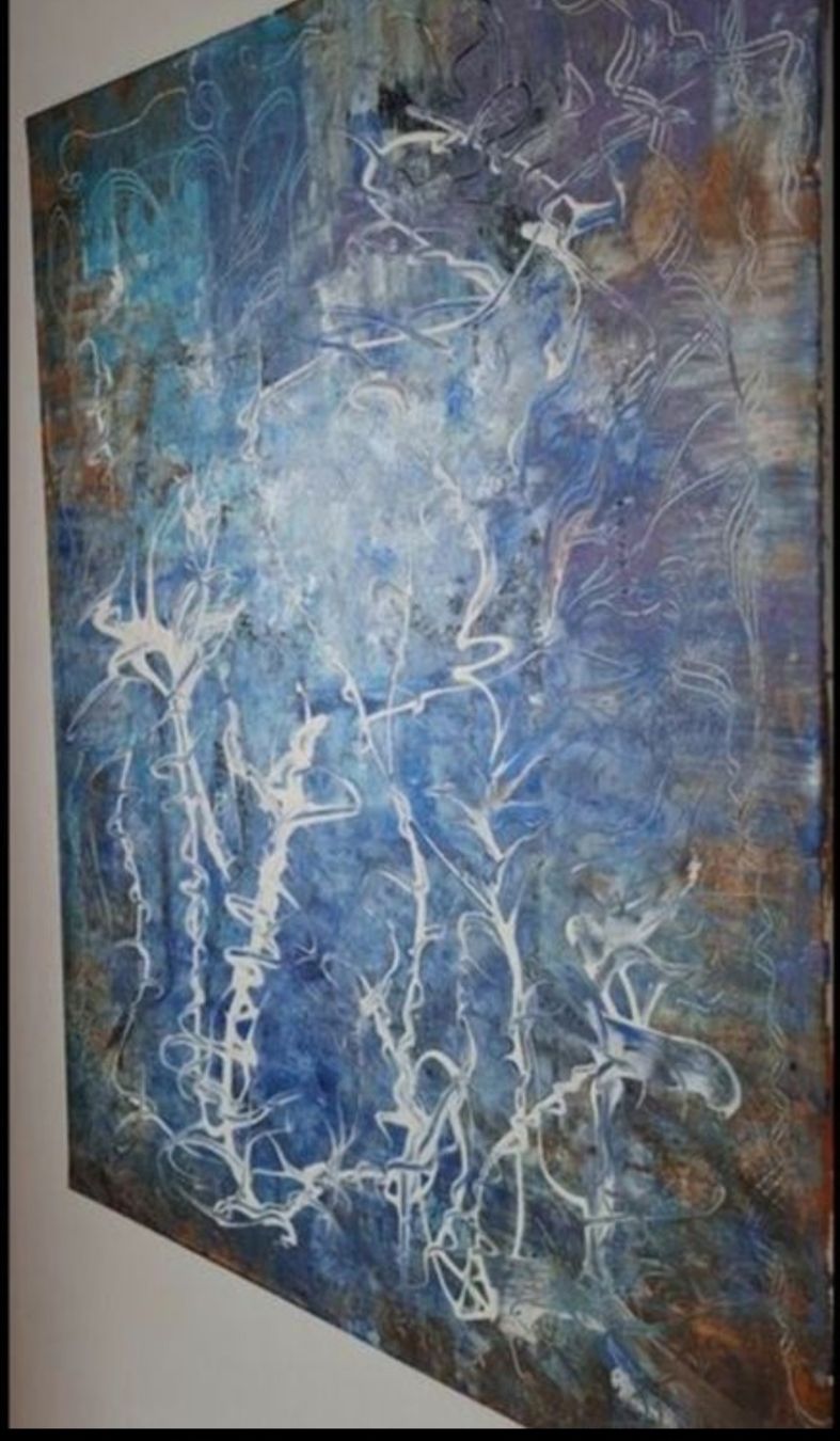 Tableaux: Blaues abstraktes Gemälde,handmade 60×80 – Neuf (Voir description) à Riehen par Steinbock1970 2
