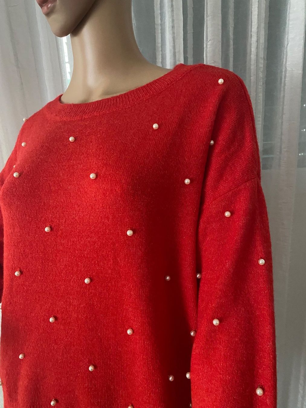 H&M Pullover & Sweatshirts: MUST HAVE - stylische Pullover mit Perlen, rot, L – Neu und originalverpackt aus Winkel von ferrari2022 2
