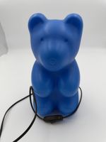 Nachtlicht Bär blau Kinderlampe mit Kabel und Schalter