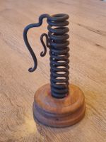 Kerzenständer aus Holz und Metall, antik