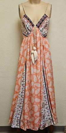 LAST QUEEN PARIS Boho Maxi Sommerkleid Gr. L/XL – 100% Visko