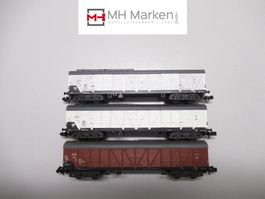 Minitrix 3er Set Grossraumgüterwagen der DB ohne OVP Spur N