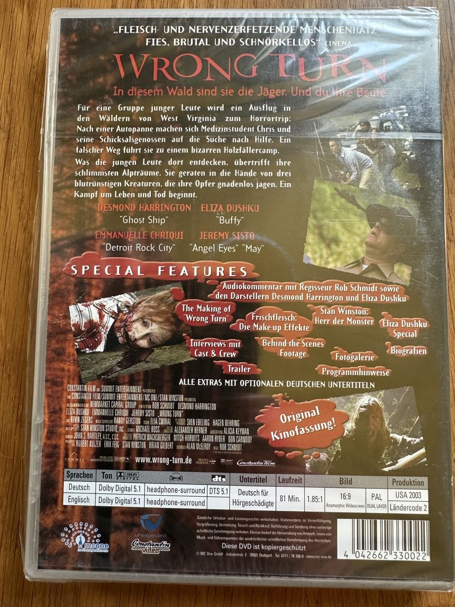 Tutti i DVDs: Wrong Turn DVD, OVP – Nuovo e nell'imballaggio originale da Benken ZH venduto da Audi-erich 1