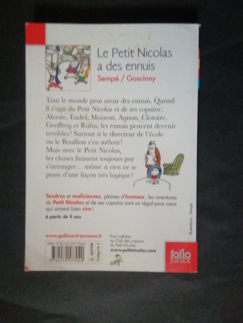 Bücher: Le Petit Nicolas a des ennuis Folio Junior poche – Gebraucht aus Commugny von Juliemimi 2