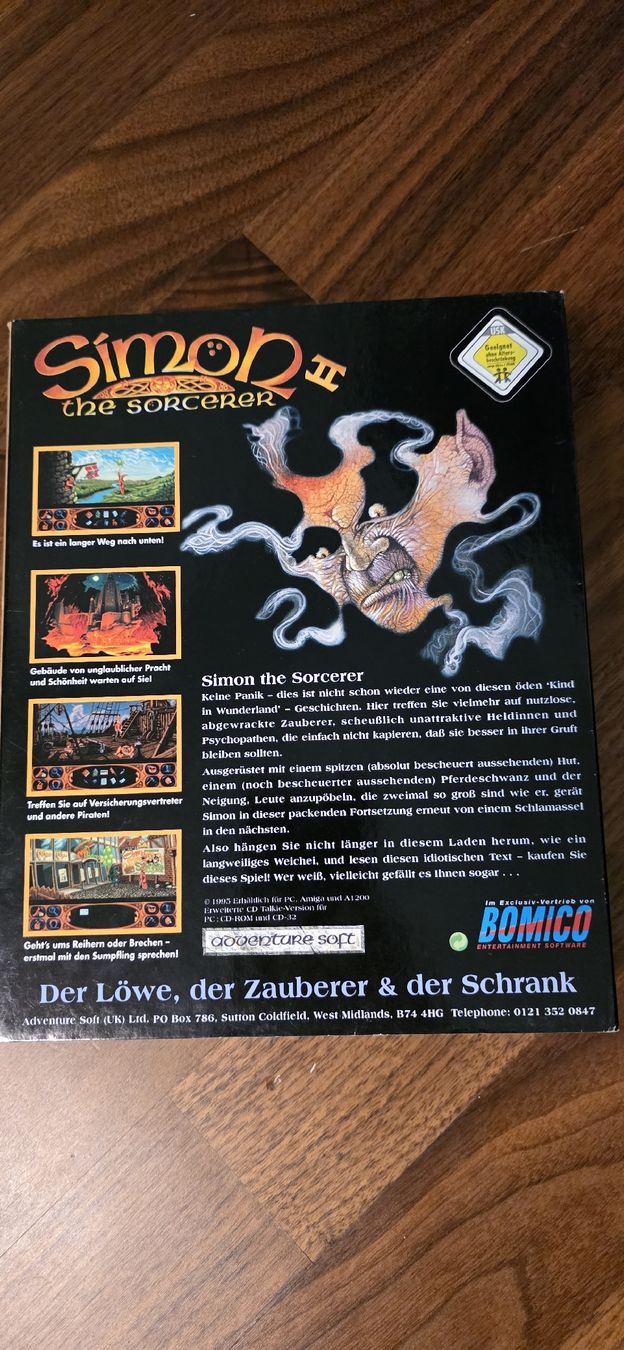 Giochi: Simon the Sorcerer II Big Box PC CD-ROM Deutsch – Usato da Jona venduto da AntonioSposito 1