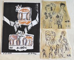 Hans Krüsi (1920-1975), 3 Zeichnungen, 1979