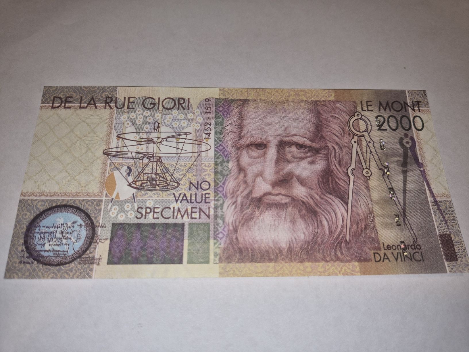 Banconote: Billet Commémoratif Leonardo Da Vinci – Nuovo (secondo la descrizione) da Senèdes venduto da hen_fw8b