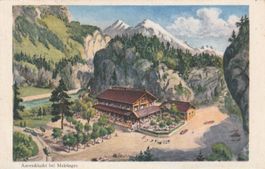 Meiringen-Aareschlucht - Restaurant-Künstlerkarte-ungelaufen