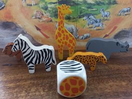 NIMBALI Kinderspiel von HABA -Holz - Safari-Tier-Sammelspiel
