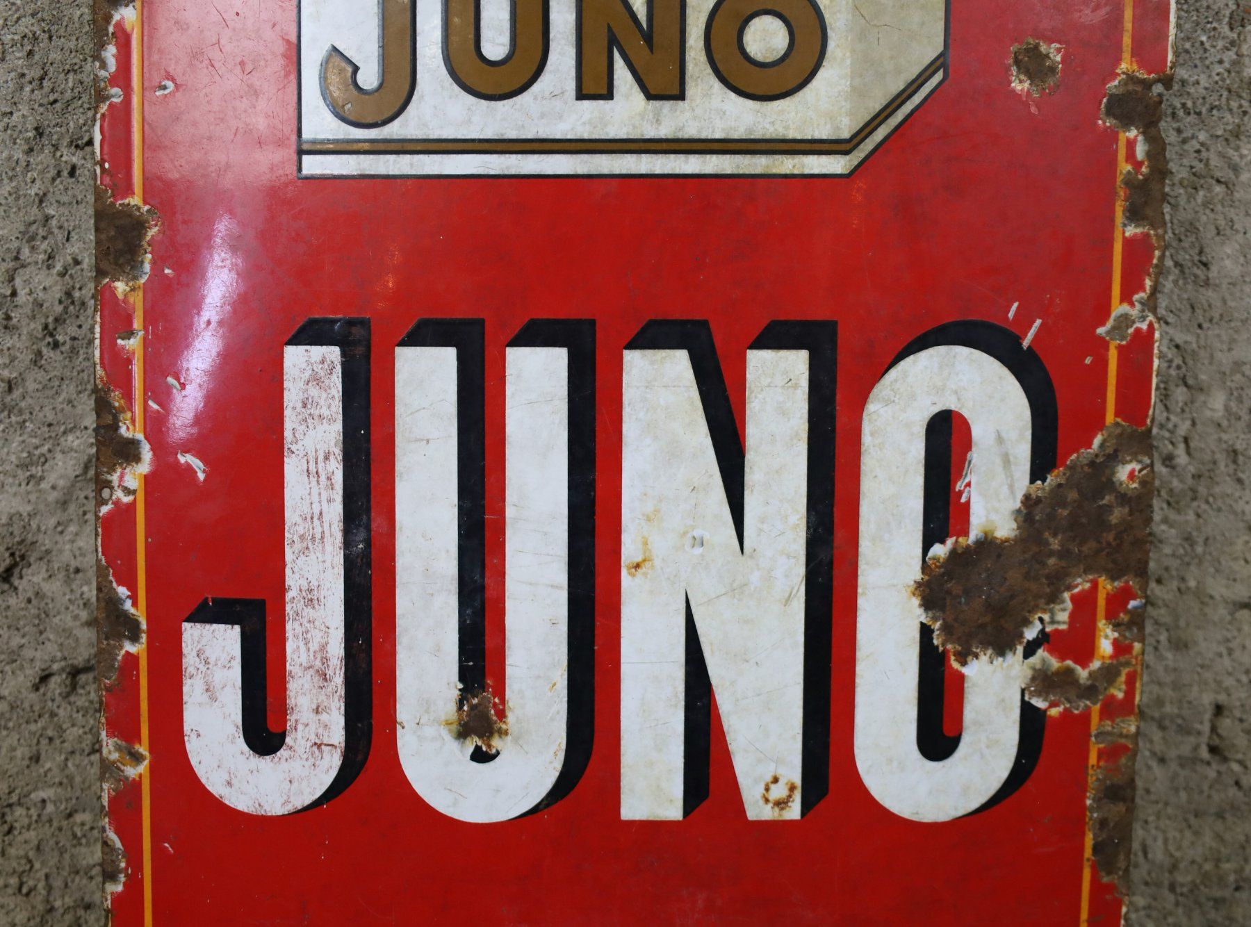 Schilder: Emailschild "Juno" – Gebraucht aus Birrwil von brandschatz_birrwil 3