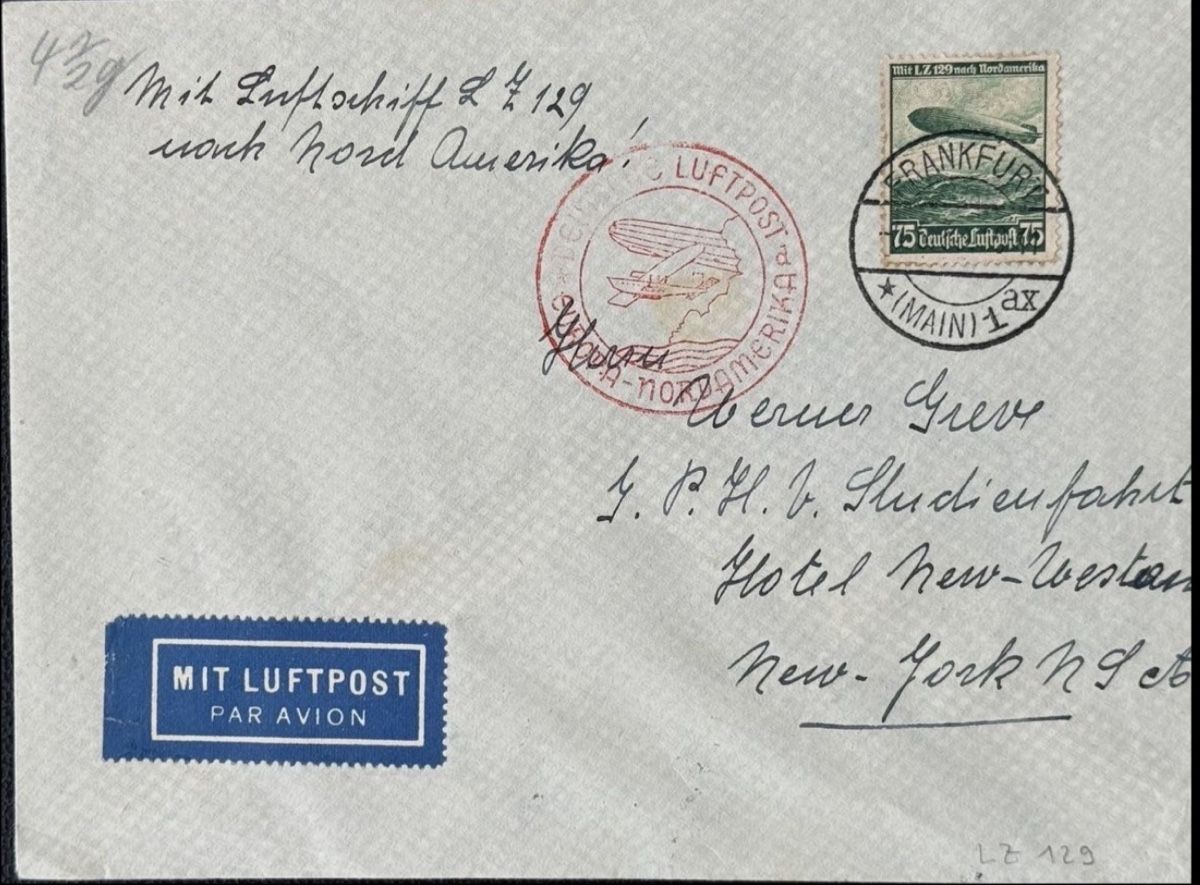 Tutti i francobolli: Zeppelinbrief 1936 LZ 129 Hindenburg – Usato da birsfelden venduto da tim0444