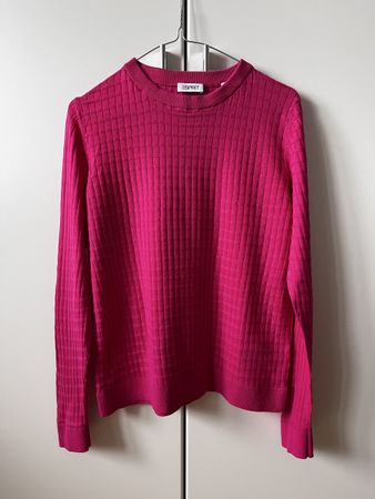 Esprit Damenpullover, Gr. L, pink, Baumwolle, neuwertig!