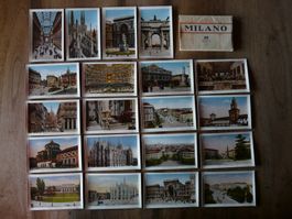 Ansichtskarten Milano ca. 1950; Set 20 St. farbig
