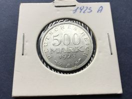 Drittes Reich 500 Mark 1923 A.  VZ +