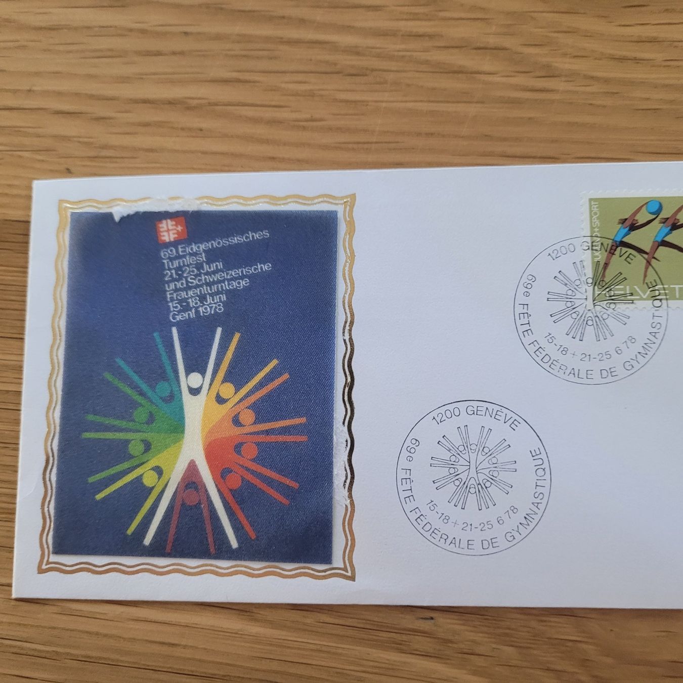Tutti i francobolli: FDC mit Seidenbild 1978 Genève – Usato da Biel/Bienne venduto da Destockweb