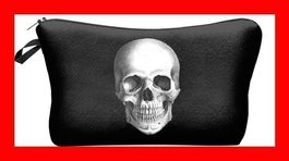 Totenkopf Necessaire Skull Skelet Bones Tasche Toilette WC