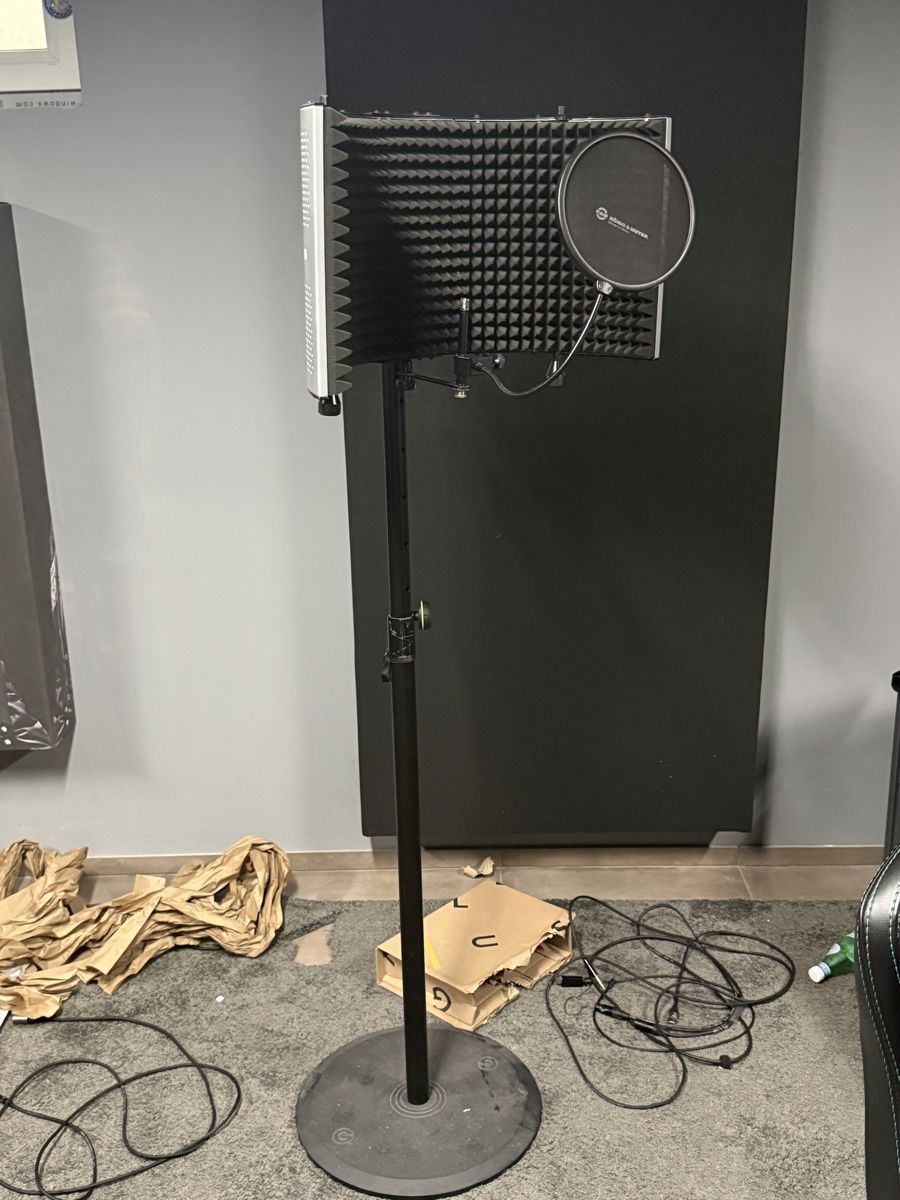 Supports pour instruments & partitions: Nowsonic Umbrella Reflexionsfilter + Gravity Mikrofonständer – Neuf (Voir description) à Rain par grmv 3