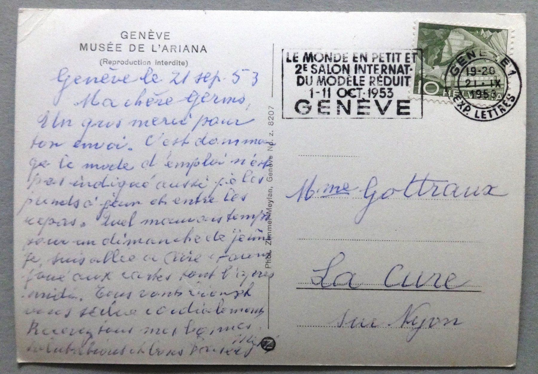 Cartoline postali: Genève - Musée de l' Ariana – Difettoso da Fétigny venduto da Billy2miny 1