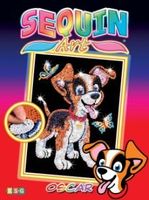 Paillettenbild Sequin Art - Junger Hund