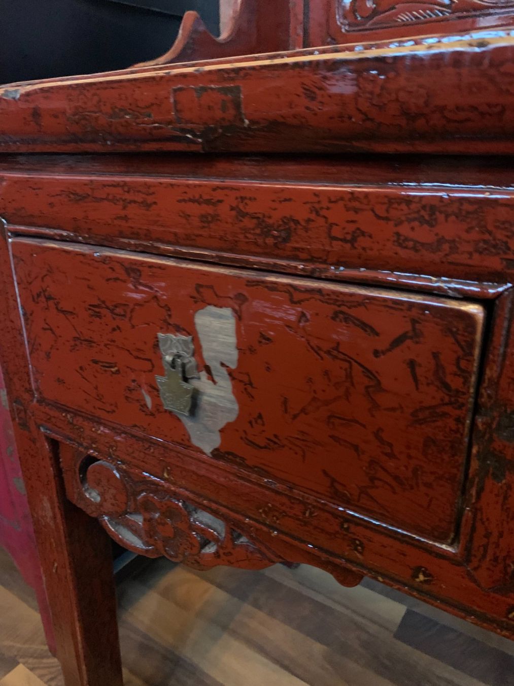 Tavoli da trucco: Antiker, roter Schminktisch | LIQUIDATIONSVERKAUF – Nuovo (secondo la descrizione) da Luzern venduto da juliam_ 1