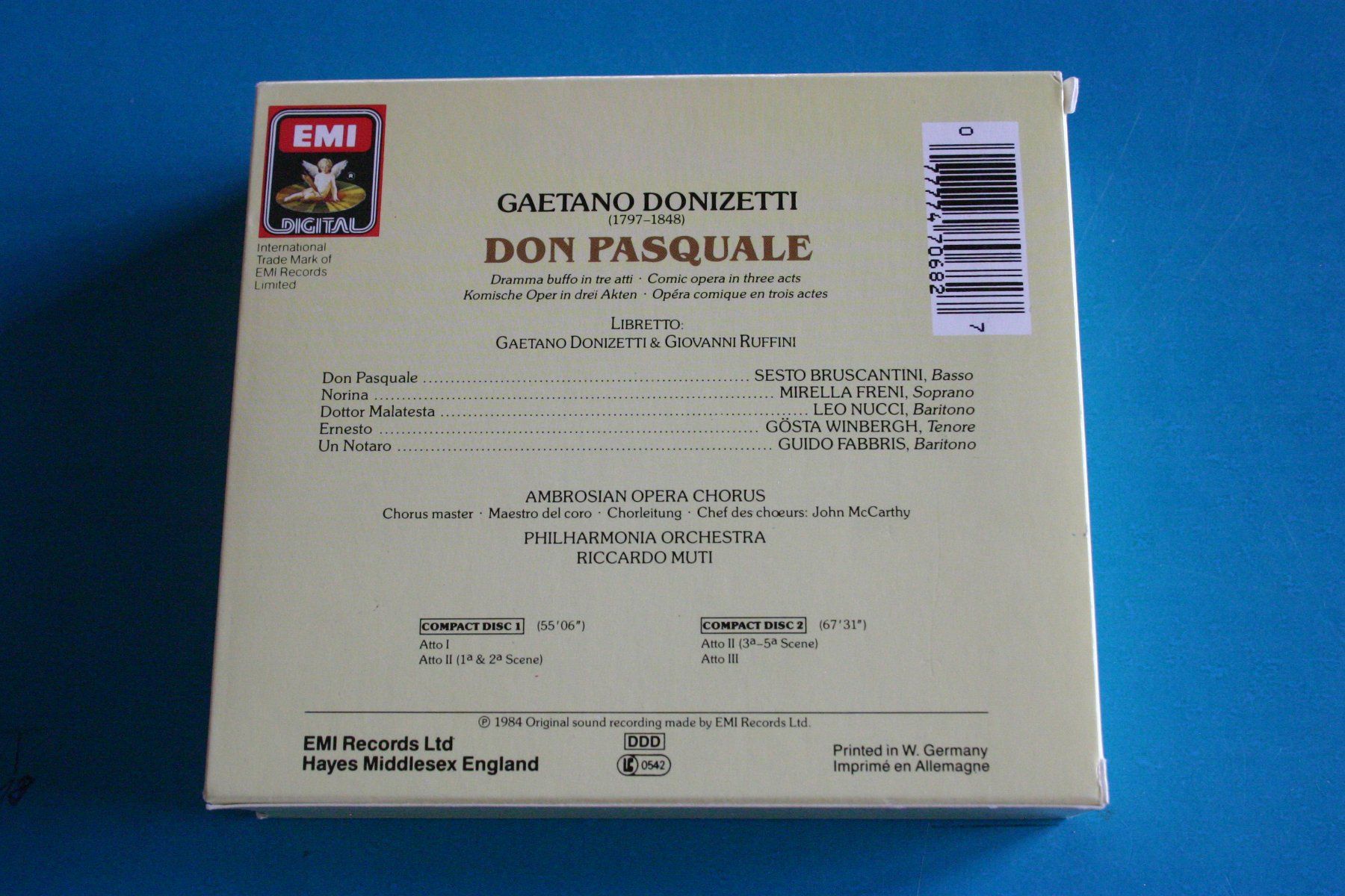 CDs: Donizetti DON PASQUALE – D'occasion à Winkel par Gallica 1