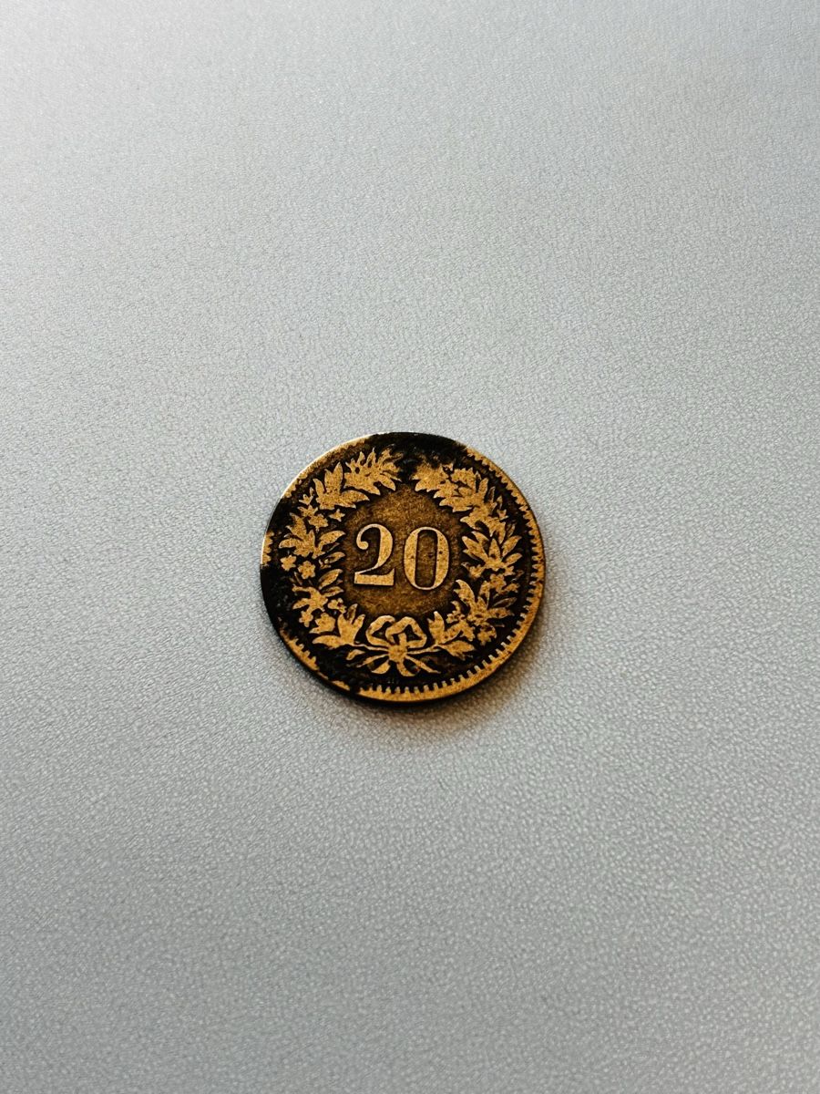 Alle Münzen: 20 rappen 1850 S – Gebraucht aus Lugano von Mil-klr26 1