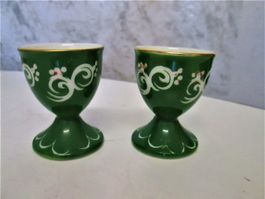 2 alte Porzellan-Eierbecher