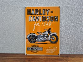 Emailschild Harley Davidson Motorrad Logo USA Emaille Schild
