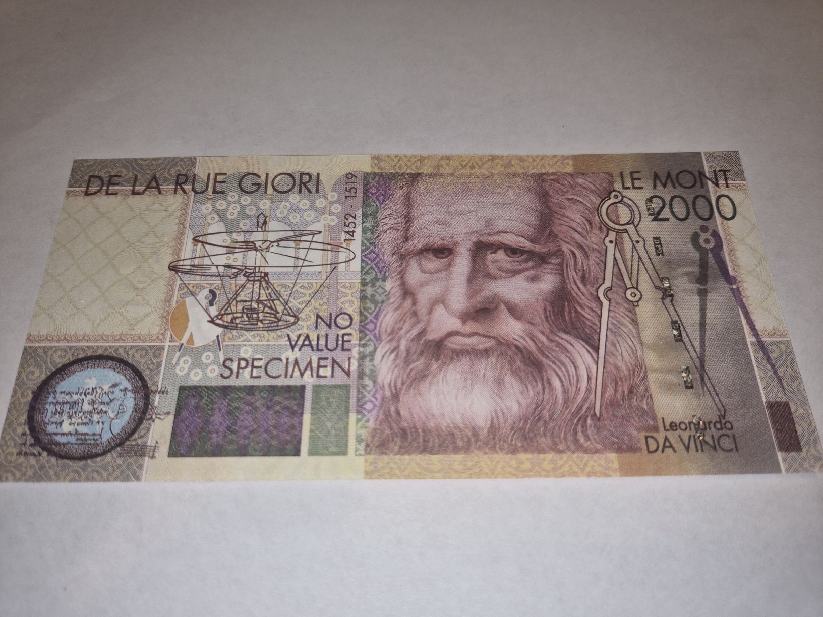 Banconote: Billet Commémoratif Leonardo Da Vinci – Nuovo (secondo la descrizione) da Senèdes venduto da hen_fw8b