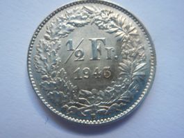 50 Rp. 1943 silber  unz/stgl