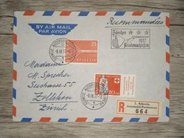 TR16 Enveloppe  + Timbre Suisse 1957