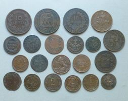 Lot ++ 21 Stück diverse Kupfermünzen ab ca. 1790