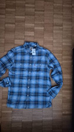 Levi's Flanellhemd blau kariert Grösse S neu mit Etikett
