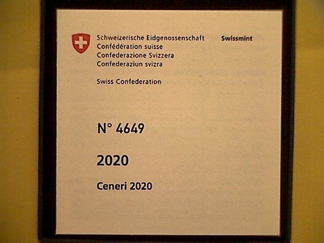 Alle Münzen: NEAT - Ceneri 2020 PP – Neu und originalverpackt aus Buchs AG von Ged8 1