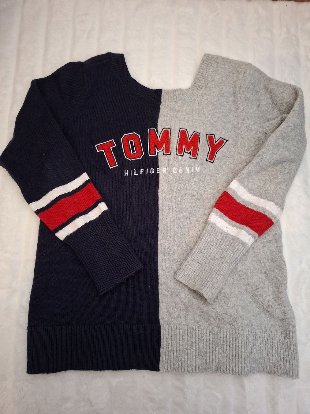Tommy Hilfiger Maglioni & Felpe: Pull  Tommy Hilfiger Denim bicolore gris et bleu S – Usato da Renens VD venduto da ser_j2fn