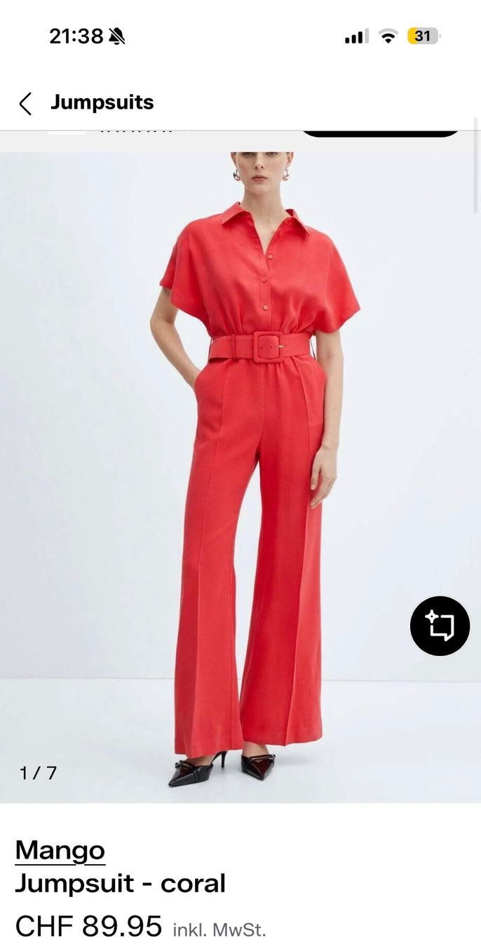 Mango Jumpsuits: Mango Jumpsuit coral size S - like new – Gebraucht aus Genève von ane_dr7w 2