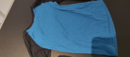 YFK Langarmshirt Shirt Pullover Blau Schwarz Gr. 134/140