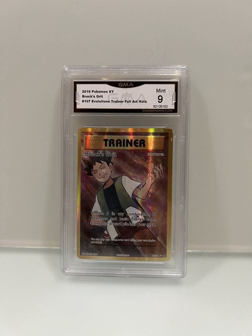 Pokémon Carte collezionabili: Brock's Grit #107 Evolutions - Full art Graded 9 Mint – Usato da Canobbio venduto da Polimind