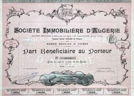 Société Immobilière d'Algerie SA, Paris - 1899