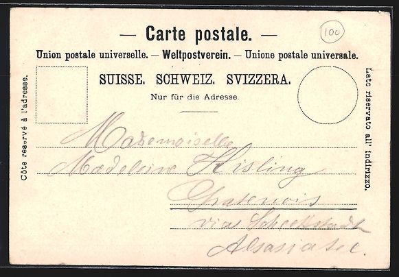 Cartoline postali: Litho Basel, Gewerbe-Ausstellung 1901, A – Usato da Berlin venduto da bartko-reher 1