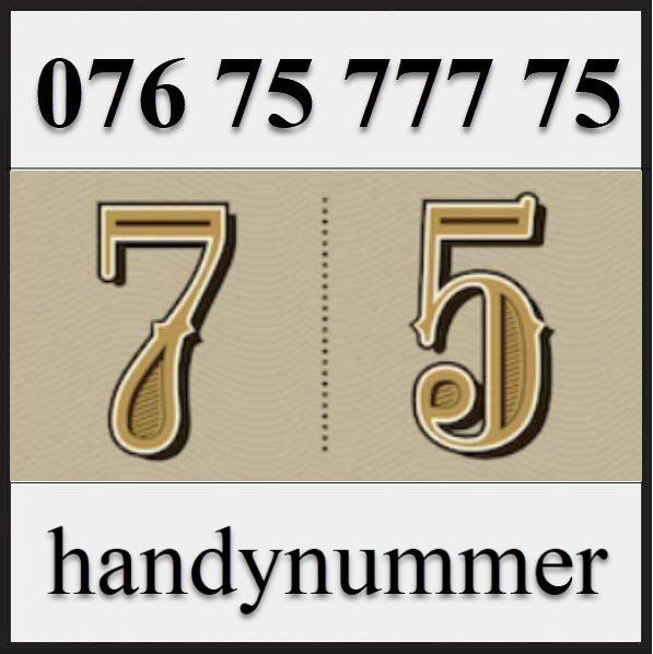 Handynummer, Telefonnummer, Natelnummer, 076 75 777 75